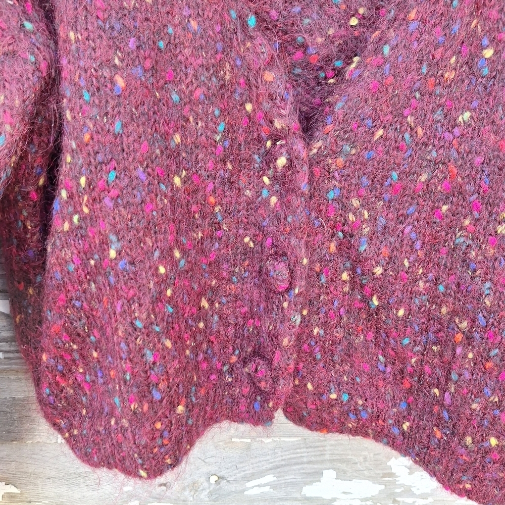 Cape Isle Knitters Hand Knit Mohair Cardigan Size Large - Picture 2 of 6